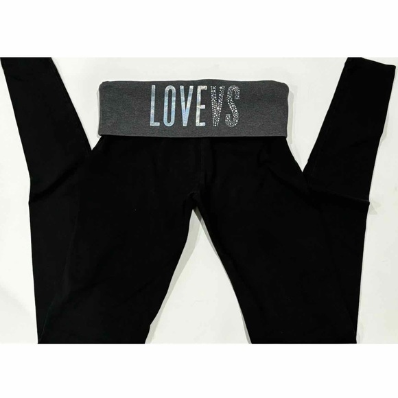 Victoria's Secret Pants - VICTORIA’S SECRET Women’s Cotton Mid-Rise Fold Over Yoga Leggings - size XS